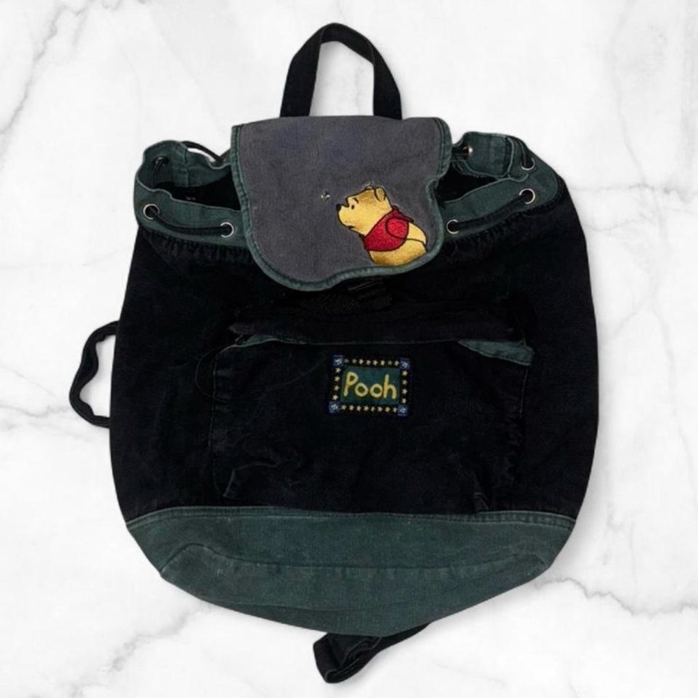 🍯 RARE/VINTAGE 1990’s Dark Green Corduroy Winnie the Pooh Backpack 🍯